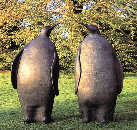скульптурная композиция из металла"Пингвины"
