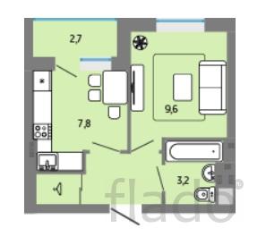 1-к квартира, 27 м², 4/5 эт.