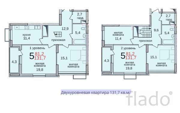 3-к квартира, 131 м², 19/20 эт.