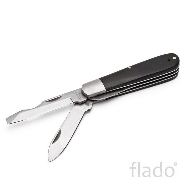Нож монтерский малый складной с прямым лезвием и отвертко  НМ-08 (КВТ)
