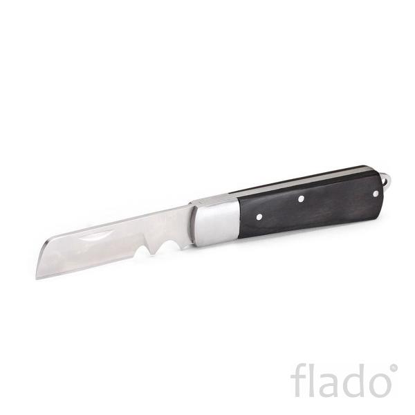 Нож электрика монтерский большой складной с прямым лезвие  НМ-10 (КВТ)