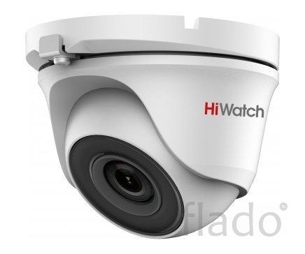 HiWatch DS-T123 2.8 mm 1 Мп уличная купольная CVBS, TVI видеокамера с