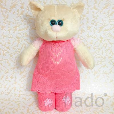 Мягкая игрушка Кошка в розовом платье