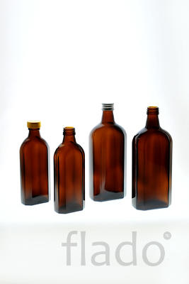 Бутылки винтовые, из коричневого стекла (Германия)
