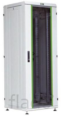 Ln35-18u66-g (серый) шкаф сетевой 19″, стеклянная передняя дверь