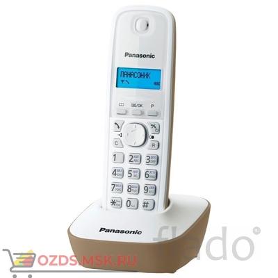 Panasonic kx-tg1611ruj-, цвет бежевый беспроводной телефон dect (радио