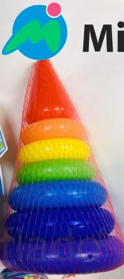 Пирамидка разноцветная 25 см