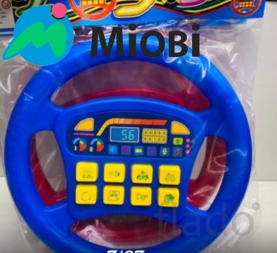 Игрушка музыкальный руль обучающий с кнопками синий