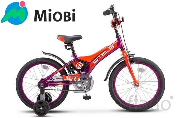 Велосипед 18 Stels Jet Z010 10" фиолетово-оранжевый