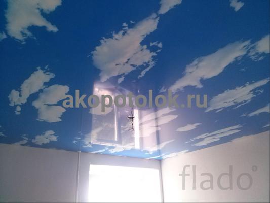 Натяжной потолок небо заказать в Омске