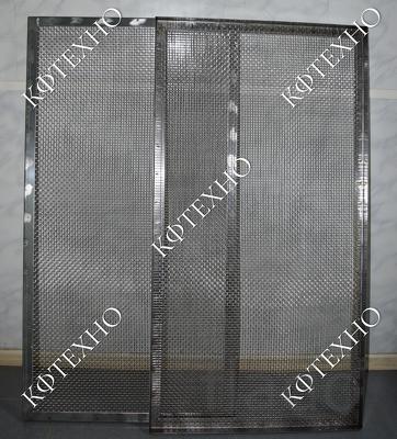 Решетка (сетка) для копчения продукции рамка-уголок 500х940х25мм, сетк