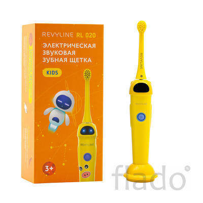 Звуковая щетка для детей Revyline RL020 в желтом корпусе