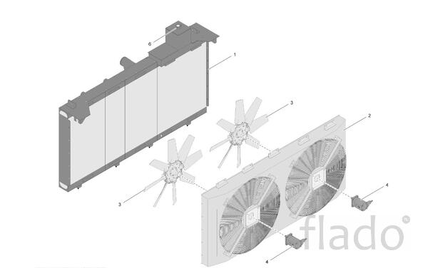 5726809742 Радиатор для буровой установки PowerRoc D45 Atlas copco