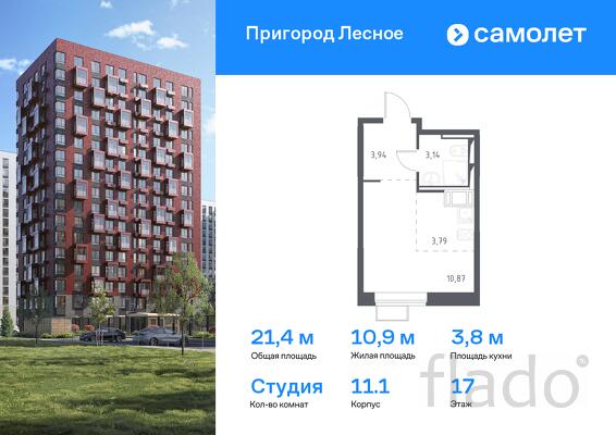 1-к квартира, 21 м², 17/17 эт.