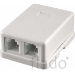 Stk-rj-45(8p8c), cat.6, 2 выхода, dual idc компьютерная розетка розетк