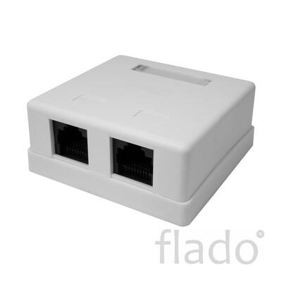 Накладная розетка под keystone модуль 2p (sl-mb2) накладная розетка