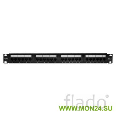 Патч-панель 19″ 24хrj-45, utp cat.5e 1u (10-0403) патч-панель