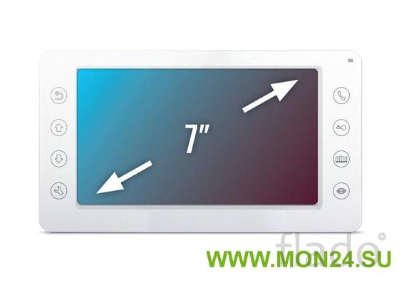 Qm-750c (белый) монитор домофона цветной с функцией свободные руки