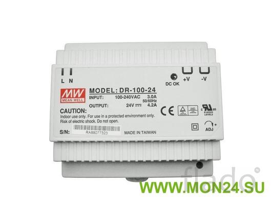 Meanwell dr-100-24, 24в, 4.2а,100вт блок питания