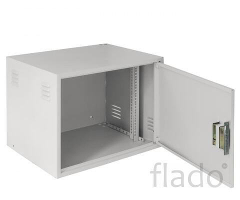 Ln35-33u68-g (серый) шкаф сетевой 19″, стеклянная передняя дверь