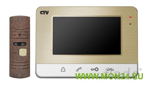 Ctv-dp401 ch (шампань) комплект видеодомофона