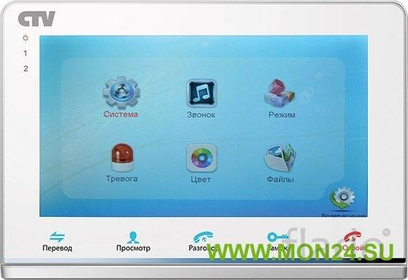 Ctv-m2700tm w (белый) монитор домофона цветной