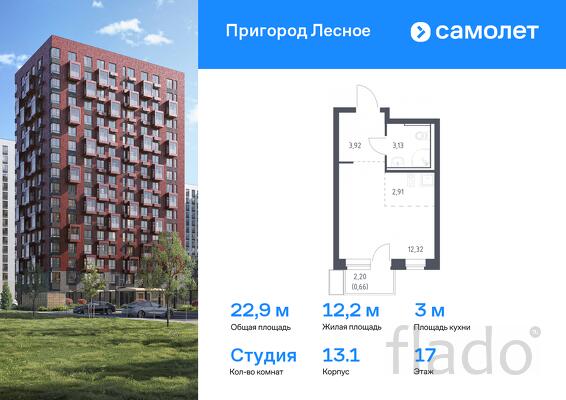 1-к квартира, 22 м², 17/17 эт.