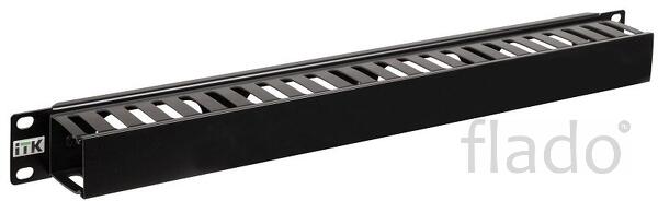 Co05-1pc, 1u (черный) кабельный органайзер пластиковый с крышкой