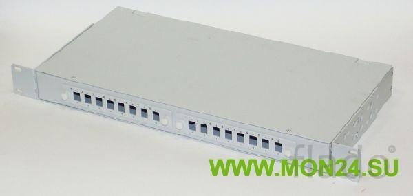 Крс-16-sc — кросс оптический стоечный (19″), 1u, 16 портов, sm, sc/upc