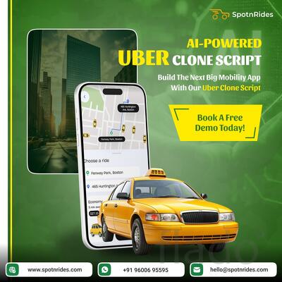 Launch a smart ride app with SpotnRides AI Uber clone
