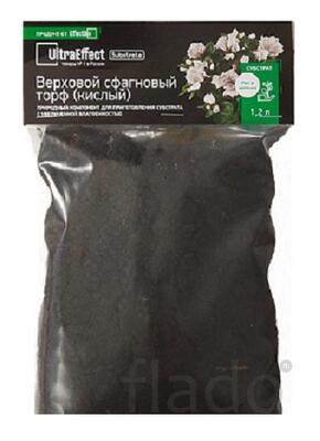 Торф верховой кислый UltraEffect 1,2 литра (Универсальный субстрат Bio