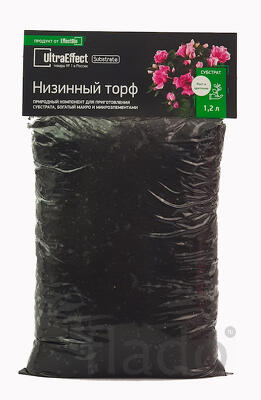 Торф низинный UltraEffect 1,2 литра (Универсальный субстрат BioLine)