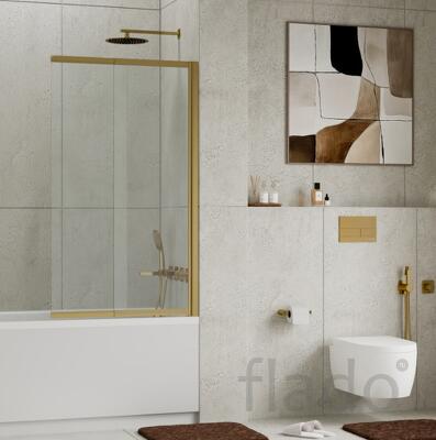 стеклянная шторка для ванной