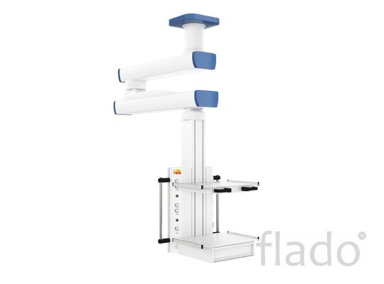 Потолочная двухплечевая вертикальная медицинская консоль CADUCEUS C2E-