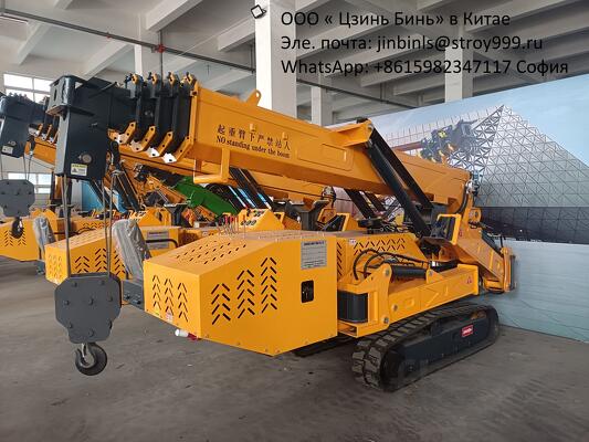 Мобильный мини-кран 5 тонн с подвесной корзиной модель JB-DC5T