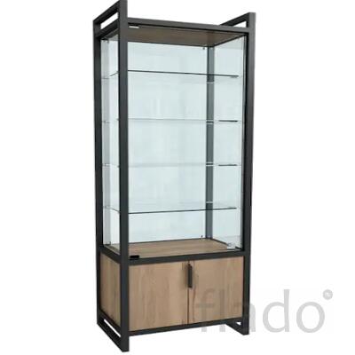 Торговое оборудование на металлическом каркасе витрины в Тюмени на зак