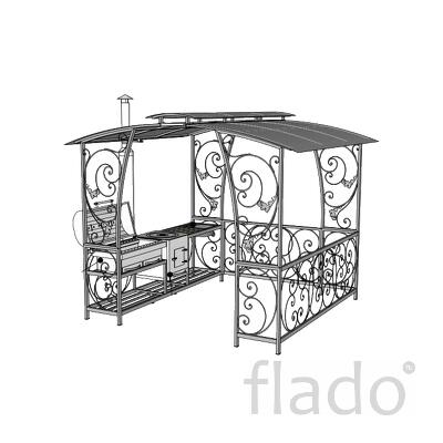 Мангальные зоны стационарные кованые металлические мангалы в Тюмени, К