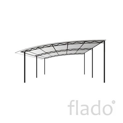 Металлические кованые навесы в Тюмени арочные из поликарбоната