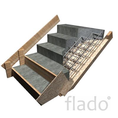 Монолитные бетонные лестницы в Тюмени на второй этаж в дом