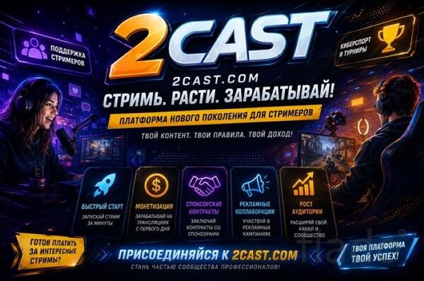 Онлайн-сервис 2Cast - новое слово в стриминге