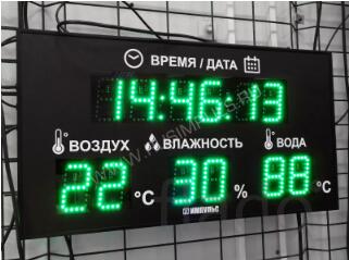 информационное табло для бассейна