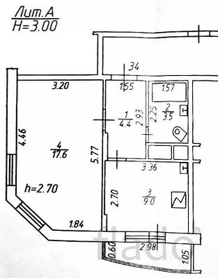 1-к квартира, 37 м², 6/17 эт.