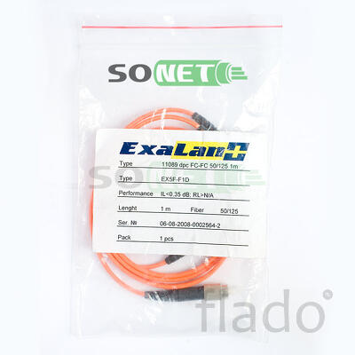 Шнур FC-FC, 50/125, Duplex, OM2, UPC, 1м