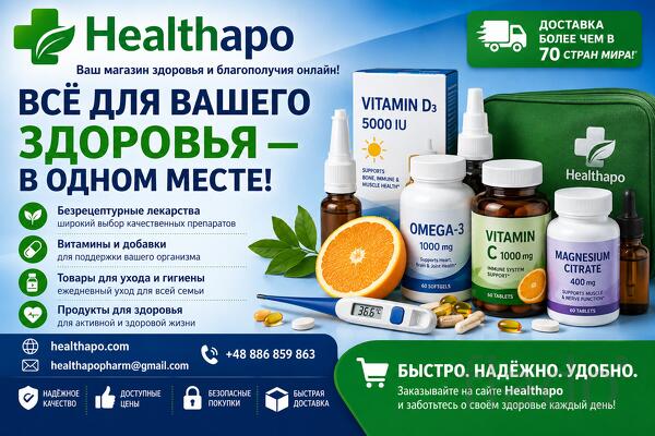 Healthapo – товары для здоровья, витамины и добавки для ежедневного ух
