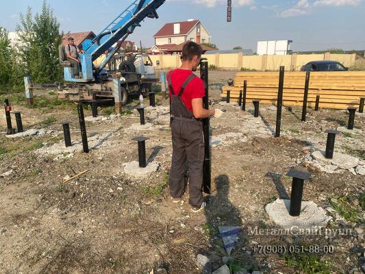 Винтовые сваи 76х3 мм от завода с монтажом под ключ