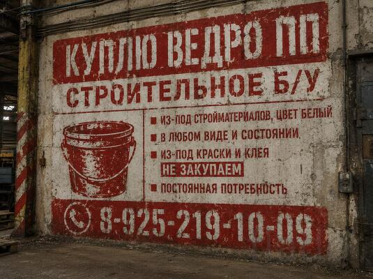 Куплю ведро ПП строительное Б/У. В любом виде и состоянии