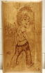 Панно деревянное декоративное - Писающий мальчик