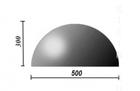 Бетонная полусфера d500хh300 мм (парковочный ограничитель) арт. 500303
