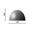 Бетонная полусфера d400хh300 мм (парковочный ограничитель) арт. 400334