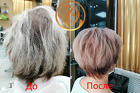 Стрижка с покраской и протеиновой реконструкцией волос